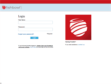 Tablet Screenshot of login.fishbowl.com